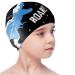 Children's bathing cap for boys and girls unisex bath caps made of silicone for toddlers aged 3 15 years waterproof bath caps for short/long hair hair to keep black