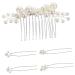 Mikinona 1 Set Bride Headpiece Wedding Hairpin Bride Hair Comb Wedding Hair Accessories for Brides Pearl Hair Pin Hair Comb for Girl Headpieces for Wedding Pearl Hair Combs