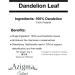 Dried Dandelion Leaves ( ) Loose Dandelion Tea Taraxacum Officinale Dried Dandelion Leaves for Brewing Traditional Tea Ingredient 35g - Buy Online on GoSupps.com