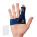 Promifun Finger Braces  Trigger Finger Splints with 2 pairs of Gel Finger Cots for Straightening Mallet Finger and Broken Finger  Finger Straighteners Provide Support to Finger and Relieve Pain Finger Braces (Blue)