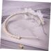 MUSISALY Pearl Headband Pearl Trim Headband for Wedding Crystal Tiara Wedding Decor Pearl Tiara Bridal Elegant Pearls Headband Hair Decor Zinc Alloy Ornaments Fine White - Buy Online on GoSupps.com