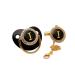 ROMIDA Day & Night Pacifier Initial Letter Baby Pacifier Nipple Gold Bling Newborn Dummy Extra Soft One Size