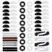 Yoosso 24 pairs of glasses anti -slip silicone round glasses holder elastic glasses ear pads glasses ear hook glasses anti -slip cover for reading glasses sunglasses (black white gray brown)