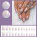 JUSTOTRY 24 pcs Medium Purple French Press on Nails - Nude Ballerina Stick on Nails for Women | Acrylic Coffin False Nails with Glue for Nail Art - Buy Online on GoSupps.com