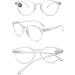 Koosufa Anti-Blue Light Reading Glasses for Men & Women - Spring Hinge Round Design Anti-Fatigue Visual Aid (1.0 to 4.0 Strengths) - Buy Online on GoSupps.com