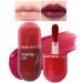 DAGEDA Lip Plumper Gloss  Waterproof Lip Tint Stain Natural Plumping  Water Tint Moisturizing Lip Oil Hydrating Plumping Lip Gloss  Mini Lipstick Long-lasting Lip Satin Long-wear Lip Makeup (02) White Peach