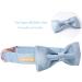 Unique Style Paws Blue Satin Dog Collar - Adjustable Pet Gift for Medium Dogs - Buy Online on GoSupps.com