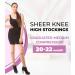 GABRIALLA Sheer Knee High Compression Stockings - 20-22 mmHg XL Beige, Closed Toe for Women - Buy Online on GoSupps.com