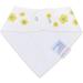 Dotty Fish Organic Cotton Baby Bandana Bibs - Yellow Flowers | Super Absorbent Teething Bibs for Girls Boys Unisex - Buy Online on GoSupps.com