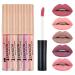 Matte Liquid Lipstick 5er Set - Waterproof Mini Long Liping LipGloss - Non -federation cup lipstick gift box Beauty Lips make -up set nude palace