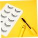 FRCOLOR 10 Pairs Short False Eyelashes False Eye Lashes Fiber Makeup Eyelashes Reusable Manmade Eyelashes Fake Lashes Natural Eyelashes Stage Eyelash Extend Artificial Fiber 3d Slim Black - Buy Online on GoSupps.com