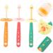 Hapinary 3-Pack Silicone Toothbrush for Babies | Gentle Oral Care & Cleaning Brush | Safe & Effective Baby Tooth Cleaning Solution - Buy Online on GoSupps.com