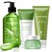 Aloderma Aloe Clearing Set - 5 Pieces - Cleanser Soothing Cream Aloe Vera Gel with Tea Tree Oil and Aloe Clearing Gel x2pcs