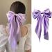 JSGHGDF Bow-Hair Clip Women Large knot Stain Hairpin Barrettes Girls Solid Color Clip Hair Accessory Headwear Gift Black - Buy Online on GoSupps.com