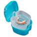 Denture Case with Strainer - 2 Pack Denture Cups for Travel - False Teeth Storage Box in Light Blue - Buy Online on GoSupps.com