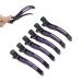 Pack of 6 Black & Purple Hair Clips - Sectioning & Curl Hairdresser Supplies | International Shipping - Buy Online on GoSupps.com