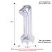 Laser Silver Number 1 Foil Balloon - 40 Inch Birthday Party Decoration Supplies - Buy Online on GoSupps.com