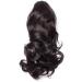 12 Curly Dark Brown Claw Clip Ponytail Synthetic Hair Extension - Long Pony Tail Hairpiece - Buy Online on GoSupps.com