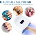 Rechargeable 60W UV LED Nail Lamp | Professional Gel Nail Polish Dryer with 3 Timer Settings | Fast Curing Auto-Sensor Nail Machine - Buy Online on GoSupps.com