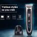 Professional Rechargeable Digital Hair Trimmer - Men's Cordless Hair Clipper with Adjustable Ceramic Blade | International Shipping Available - Buy Online on GoSupps.com