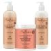 Shea Moisture Curly Hair Products 3pc Bundle Curl + Shine Shampoo & Conditioner (24 Fl Oz Ea) Coconut & Hibiscus Curl Enhancing Smoothie Curl Cream with Shea Butter (20 Oz) 68 Fl Oz (Pack of 3)