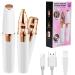 2 in 1 Facial Hair Remover for Women &Eyebrow Trimmer 2 X Heads Eyebrow Epilator Pen for Women Hair Removal Device Rechargeable Nose Hair Trimmer Face Shavers Facial Epilator Upper Lip Hair Remover