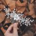 Silver Rhinestone Bride Wedding Hair Comb with Pearls - Bridal Hairpiece for Women and Girls - Buy Online on GoSupps.com