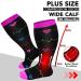 Cheeroyal Plus Size Compression Stockings for Men & Women | 20-30mmHG Extra Wide Calf Knee Socks | Support Cycle 5XL YS001-6 - Buy Online on GoSupps.com