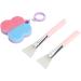 Qukaim Silicone Face Scrubber Facial Mask Brush Silicone Face Scrubber Set with Facial Mask Brush Blue Pink Skincare Tools Hanging Ring. - Buy Online on GoSupps.com