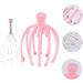 Frcolor Handheld Head Massager - Acupuncture Steel Tool for Ultimate Relaxation | Braided Spa Head Gripper with Wooden Beads in Pink - Buy Online on GoSupps.com