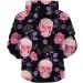 Bigfanshu Women's Tops 3D Halloween Print Long Sleeves Hooded Pullover Sweatshirt Blouse Black - Buy Online on GoSupps.com