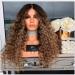 BGHJUE African Wig Brown Yellow Roll Lace Front Human Hair Wigs Brazilian Straight Wig Pre Plucked Hairline With Baby Hair Lace Wig