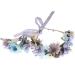 Ever Fairy Flower Wreath Crown Set | Blue Flower Garland Headband & Wristband for Women & Girls - Perfect for Weddings - Buy Online on GoSupps.com