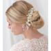 IYOU Bridal Wedding Hair Comb Flower Crystal Silver Headpieces Rhinestone Pearl Hair Pieces Bridal Bride Hair Accessories for Women - Buy Online on GoSupps.com