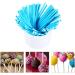  Yosoo Yosoo 100 Coloured Paper Lollipop Sticks Marshmallow Food Safe Cake Stick Safety (Colour: Blue) - Buy Online on GoSupps.com