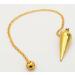 Sharvgun Cone Chamber Golden Metal Brass Pendulum for Divination Healing Wicca Dowsing Spiritual Balancing Pointed Pendant Pendulum Necklace Golden-1