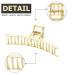 Walk Diary 3 Pcs Metal Claw Clip Set for Thick Hair - Gold Hair Accessories for Women - Ribbon, Strip, Rectangle Design - Buy Online on GoSupps.com
