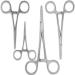 SURGICAL ONLINE Durable 4-Piece Straight Hemostat Set - High Quality Stainless Steel Autoclavable Precision Tips Serrated Jaws Three Locking Positions (3.5  5  6.25  8) 3.5 5 6.25 8 - Set Straight - 4 Pcs
