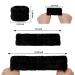 AMCAMI 9 Pcs Spa Headband & Wristband Set - Microfiber Makeup Hair Band & Facial Skincare Towels for Women & Girls - Black - Buy Online on GoSupps.com