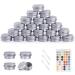 Flintronic 24-Pack 5ml Aluminum Empty Jars with Spoon & Labels - Travel Pots for Mini Candles & Cosmetics - Silver - Buy Online on GoSupps.com