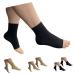 Ankle 15-20 mmHg Compression Leg Foot Swelling Wide Open Toe Sleeve (Black 5X-Large) Black 5X-Large