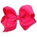 Kewl Fashion Baby Girl's 5'' Pure Color Bow-knot Hair clip for Photography Travel Daily Life (Fuchsia)