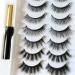 MOLAMOYA Magnetic Liquid Eyeliner Magnet Lashes Set - 7 Pairs with Tweezers | Easy to Wear - Buy Online on GoSupps.com