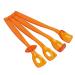 Tongue muscle trainer 4 pieces of mouth muscle training device portable tongue trainer mouth-lip muscle trainer recovery device for dysarthria (orange)