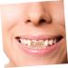 Anneome 1pc Scorpion Single Braces Men Decor Hip Hop Clothes for Men Vampire Decor Single Grill Cap Golden 2X1cm - Buy Online on GoSupps.com