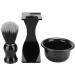 HERCHR Men's Shaving Tool Set - 3pcs Beard Grooming Kit with Brush Bowl & Holder for Mustache & Face Cleaning - Buy Online on GoSupps.com
