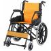 Wheelchair Lightweight Folding Travel Wheelchair Multifunctional Self-propelled Wheelchair Suitable for Adults and The Elderly (Orange)