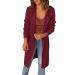 Gefomuofe Women's Long Sleeve Classic Blouses Cardigan with Buttons Long Sleeve Lightweight Cardigan Elegant Shoulder Jacket Top Casual Sweater Elegant Shoulder Jacket Top Casual Top Red XXL