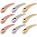 9 Pack Metal Makeup Spatula 3 Colors Reusable Crescent Shape Mini Zinc Alloy Facial Cream Cosmetic Spoon Applicator for Beauty Mixing Skincare Cream Lotions Moisturizers Eye Cream Massage Face Mask