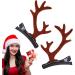 Christmas Reindeer Hair Clips - Dragon Horn Hair Ornament - Deer Horn Barrettes Ornament Accessories for Friends Women Family coffee dragon corner - Buy Online on GoSupps.com